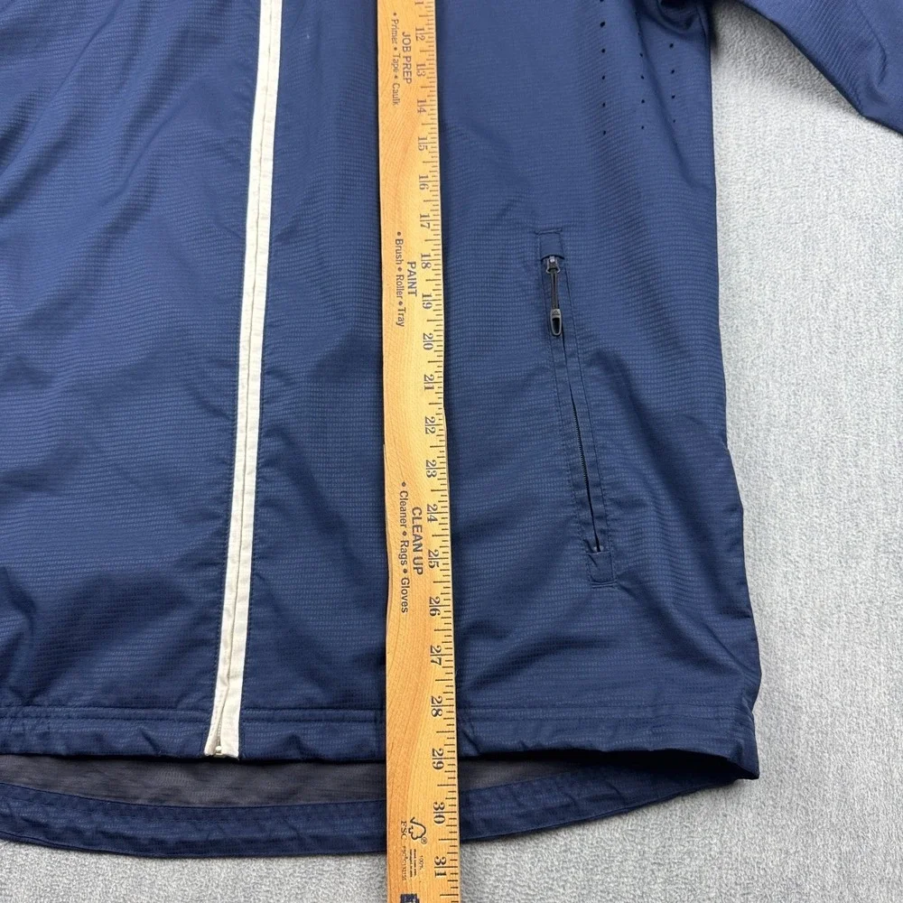 Adidas Jacket Mens Medium‎ Blue Windbreaker Full Zip Hooded Athletic Running